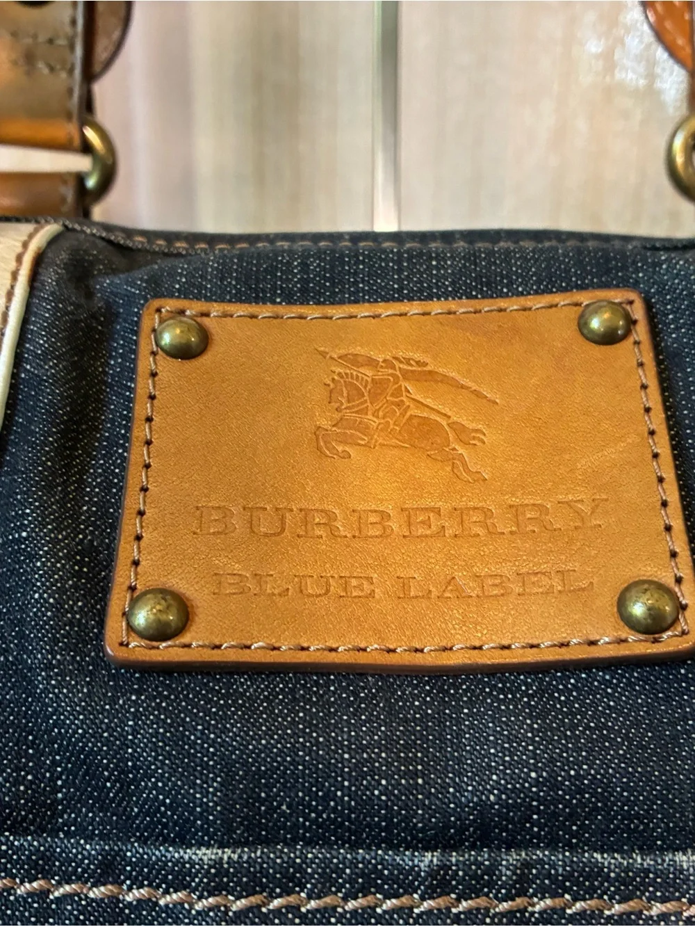 Burberry Blue Label Denim Tote